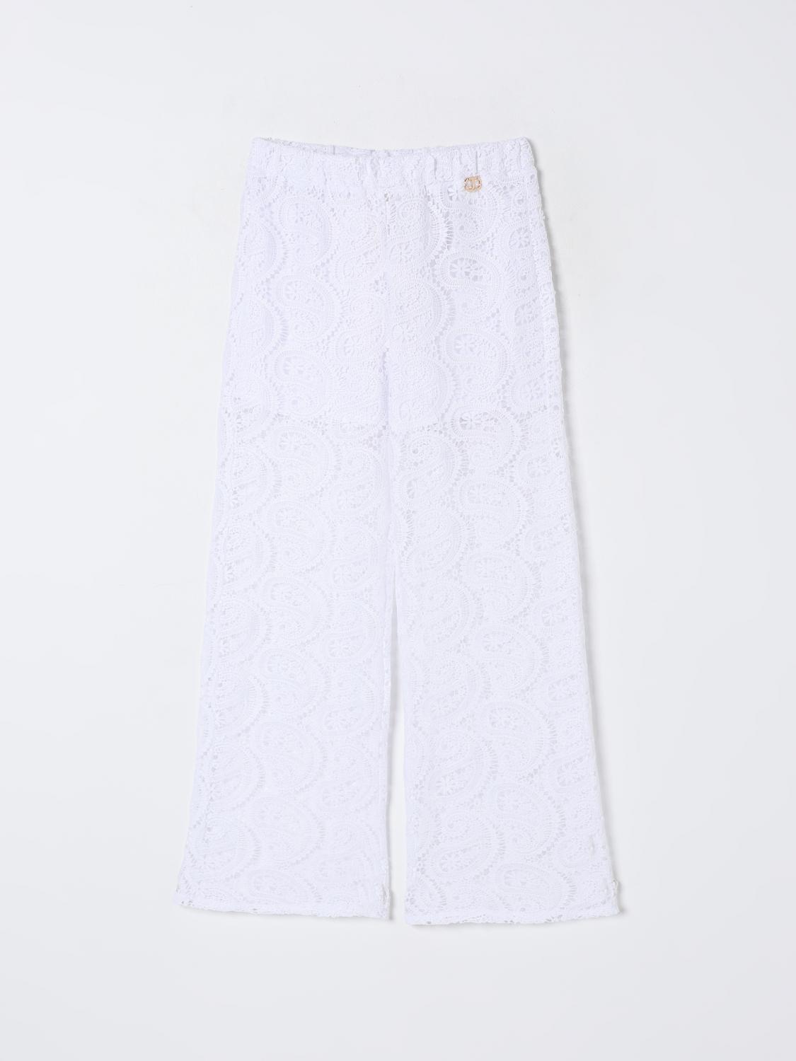Twinset Pants Kids Color White In White