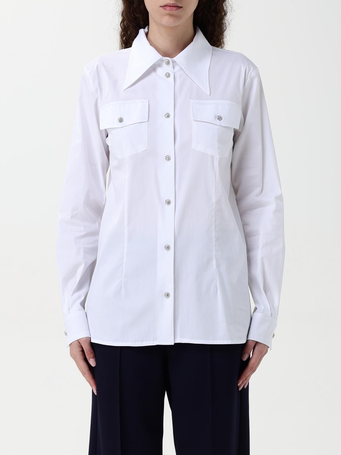 Liu •jo Liu Jo Long Sleeved Satin Shirt In White