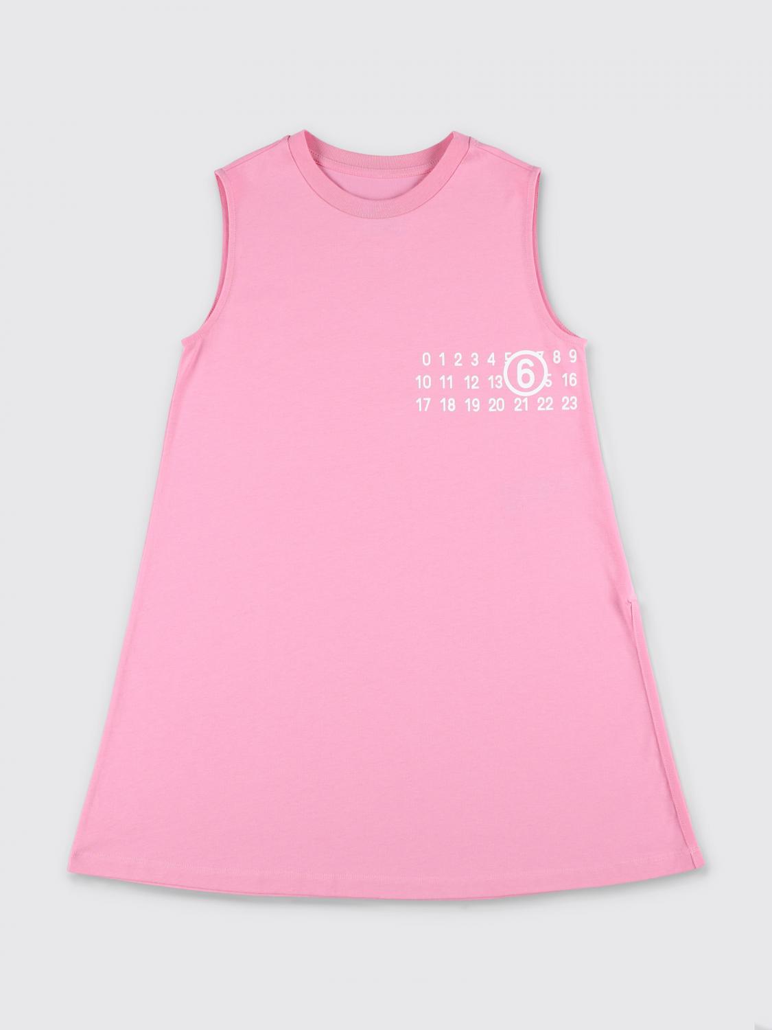 Mm6 Maison Margiela Numbers-print Dress In Pink