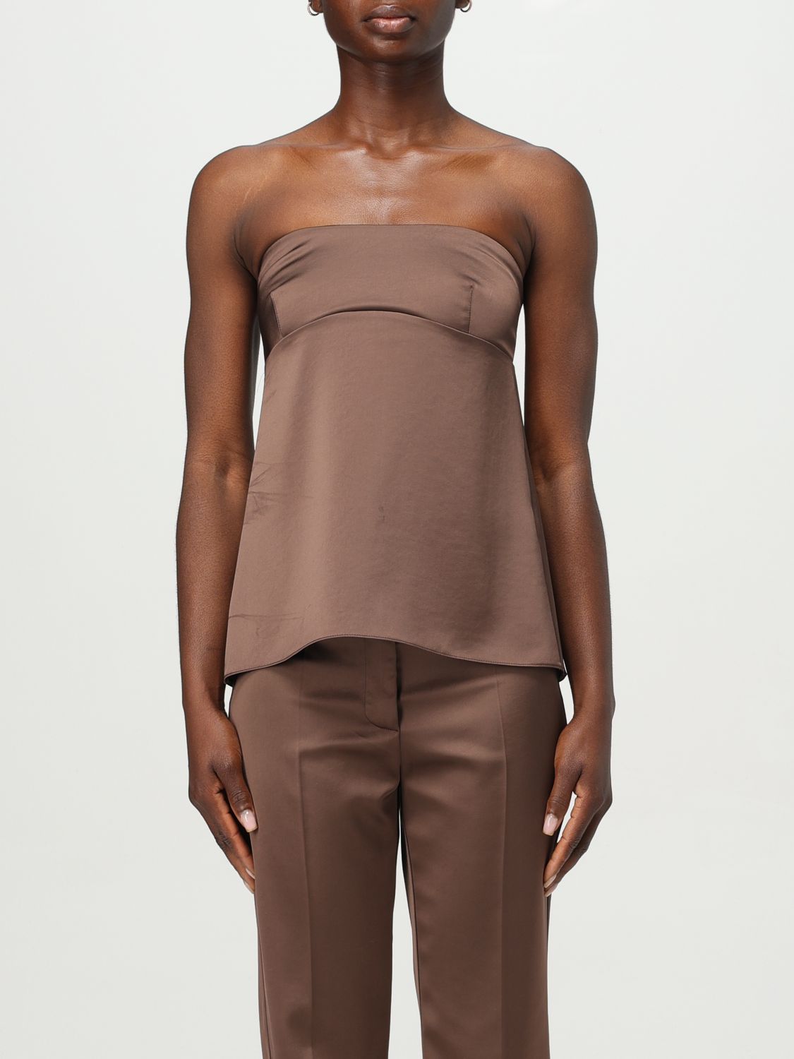 PATRIZIA PEPE TOP PATRIZIA PEPE WOMAN COLOR BROWN G71507032