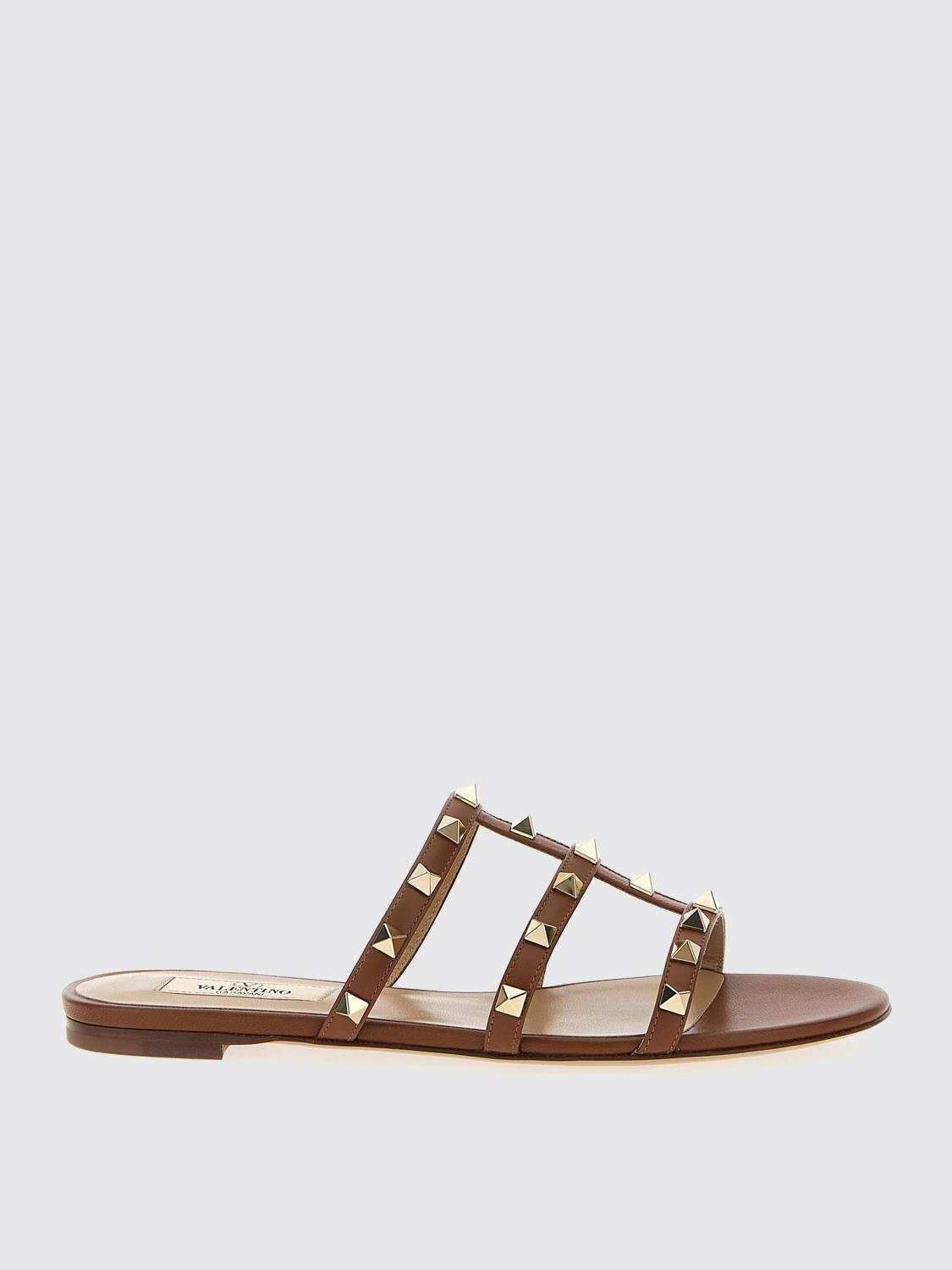 Valentino Garavani Flat Sandals  Woman Colour Leather