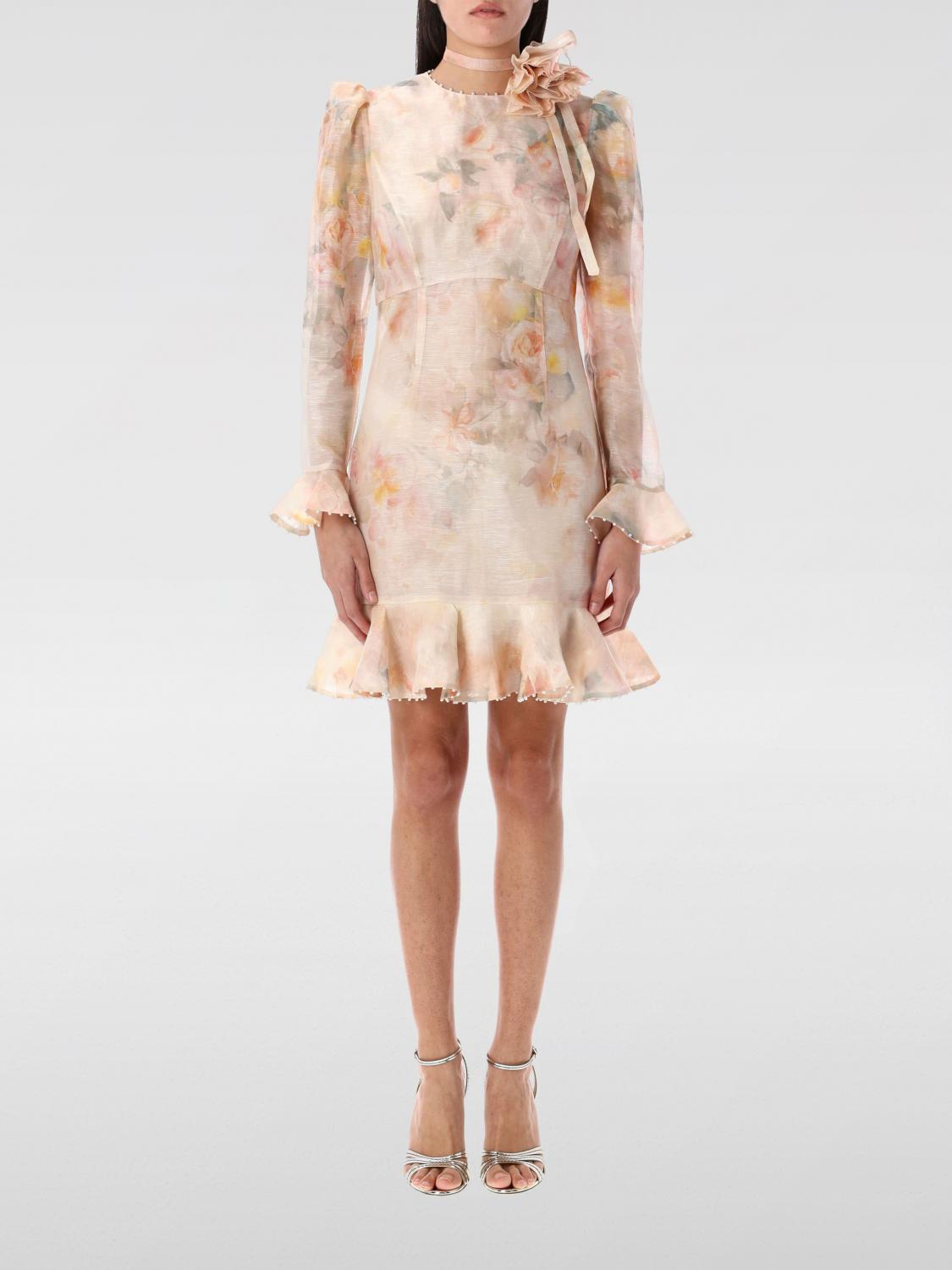 Shop Zimmermann Dress Woman Color Multicolor In Bunt