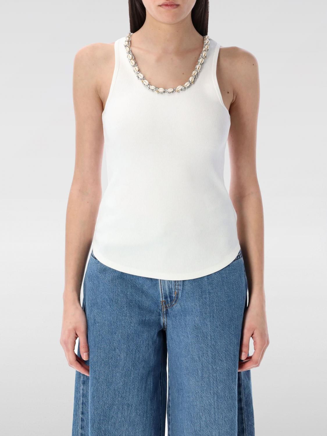 Shop Zimmermann Top Woman Color White In Weiss