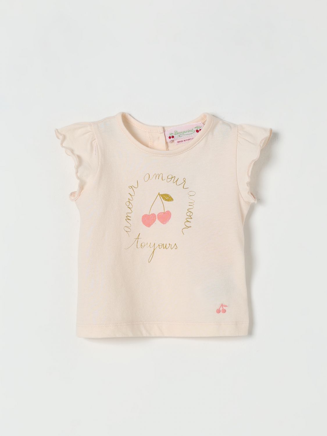 Bonpoint Elma Blush Pink T-shirt With Print In Neutral