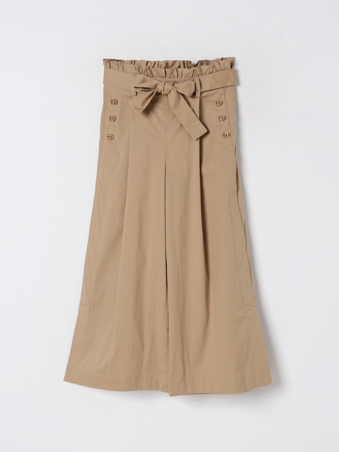 Twinset Pants Kids Color Beige In Beige