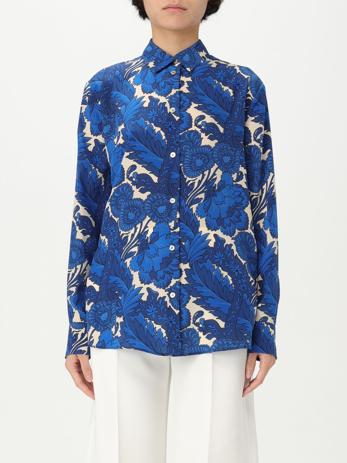 Shop Etro Shirt  Woman Color White In Weiss