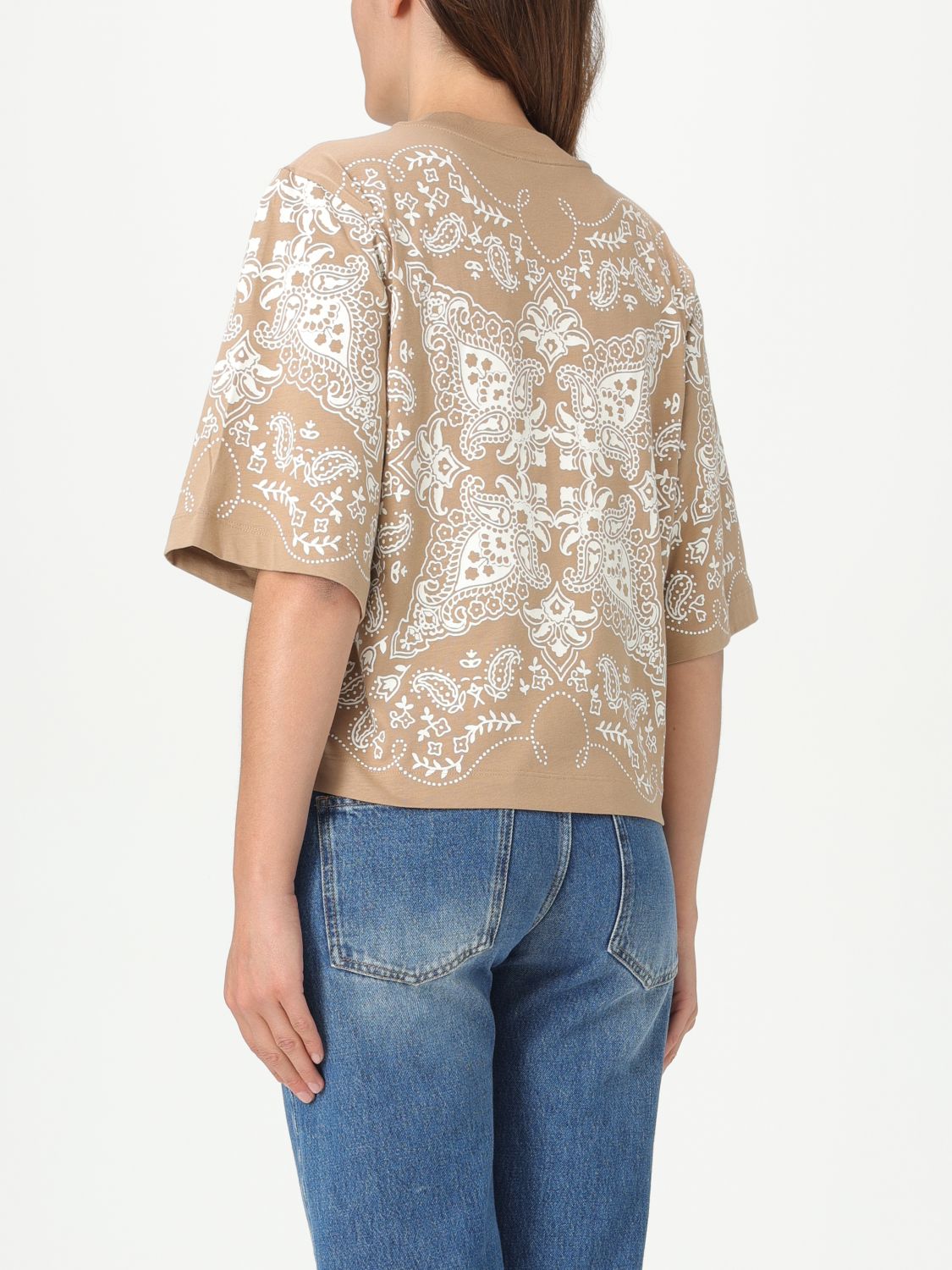 Pinko Printed T-shirt In Beige