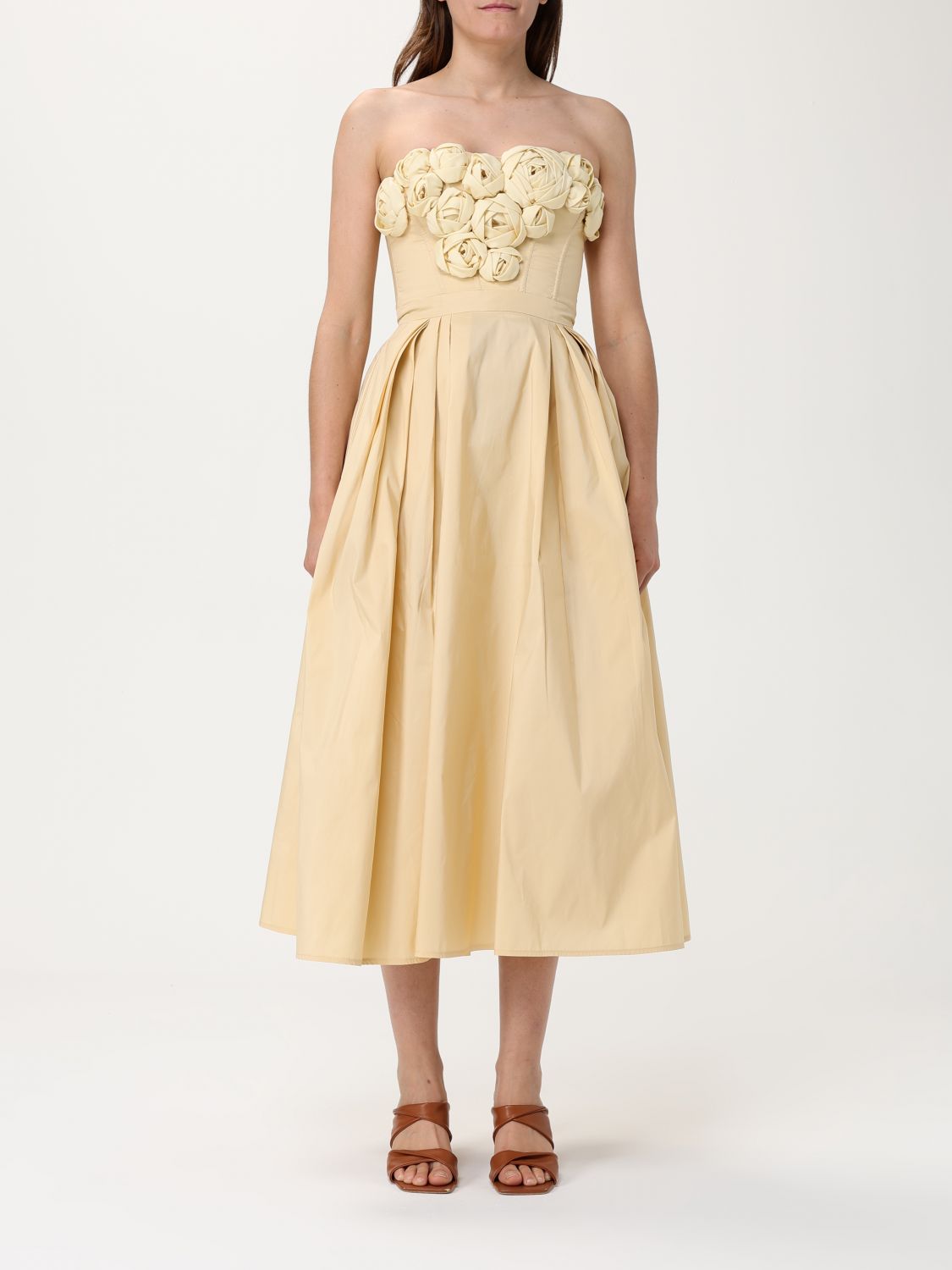 Elisabetta Franchi Dress Woman Color Yellow In イエロー