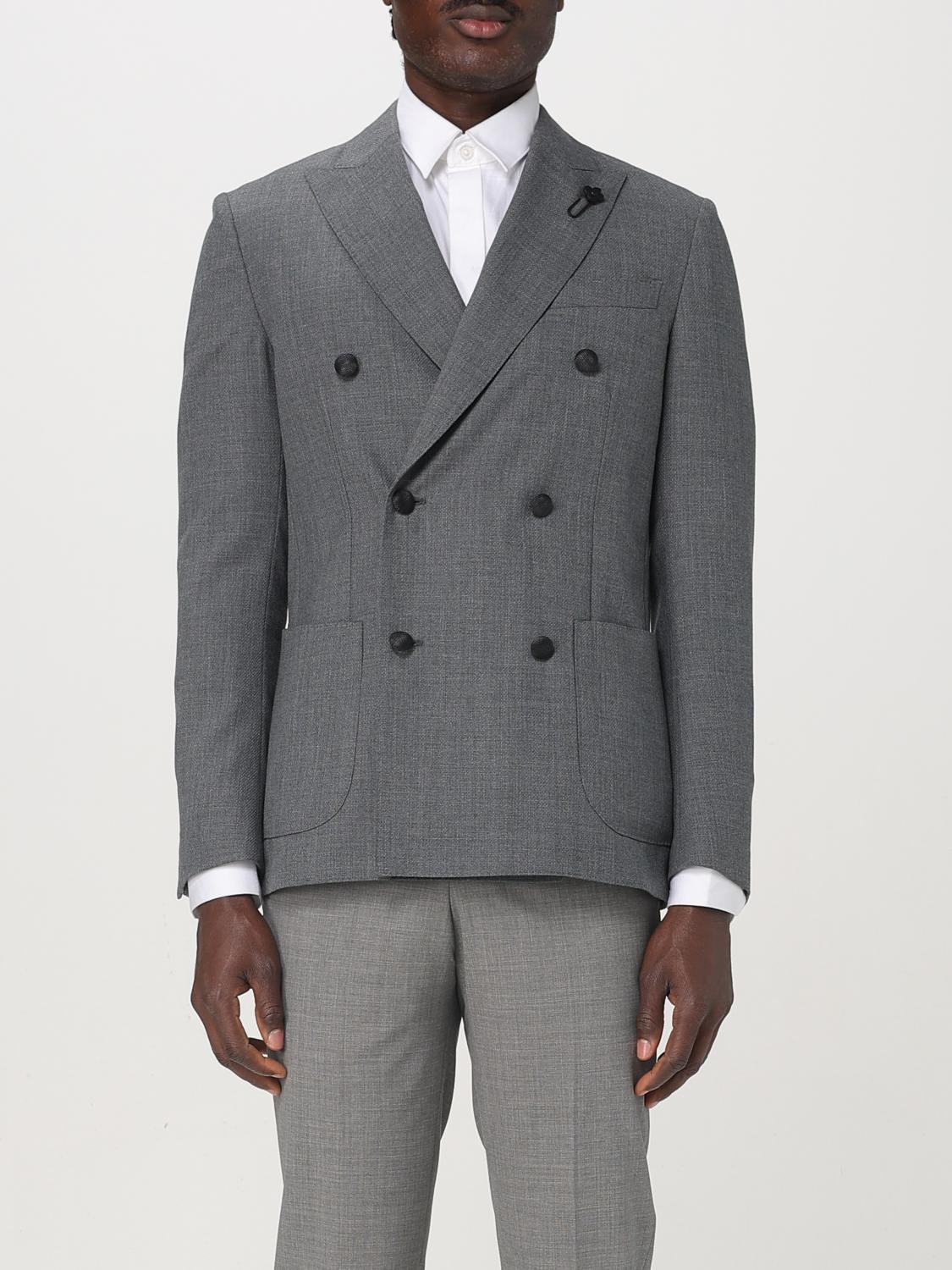 Lardini Blazer Men Color Grey In Grey