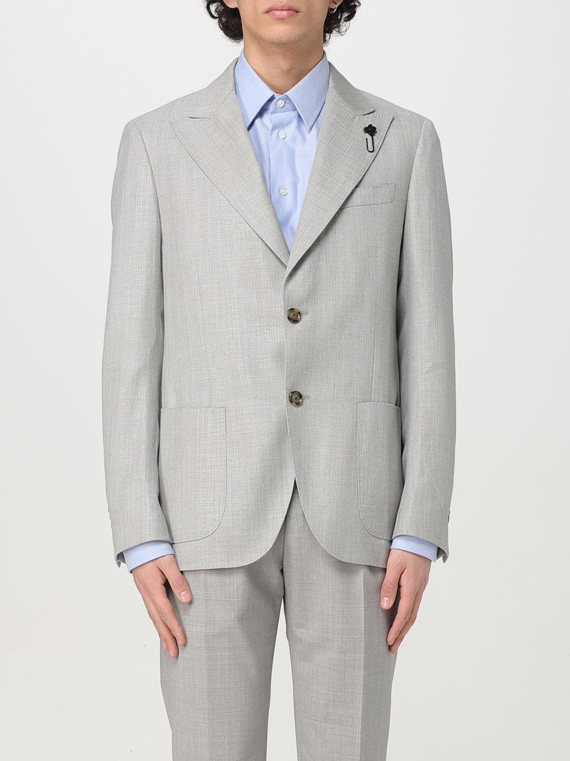 Lardini Blazer Men Color Grey In Grey