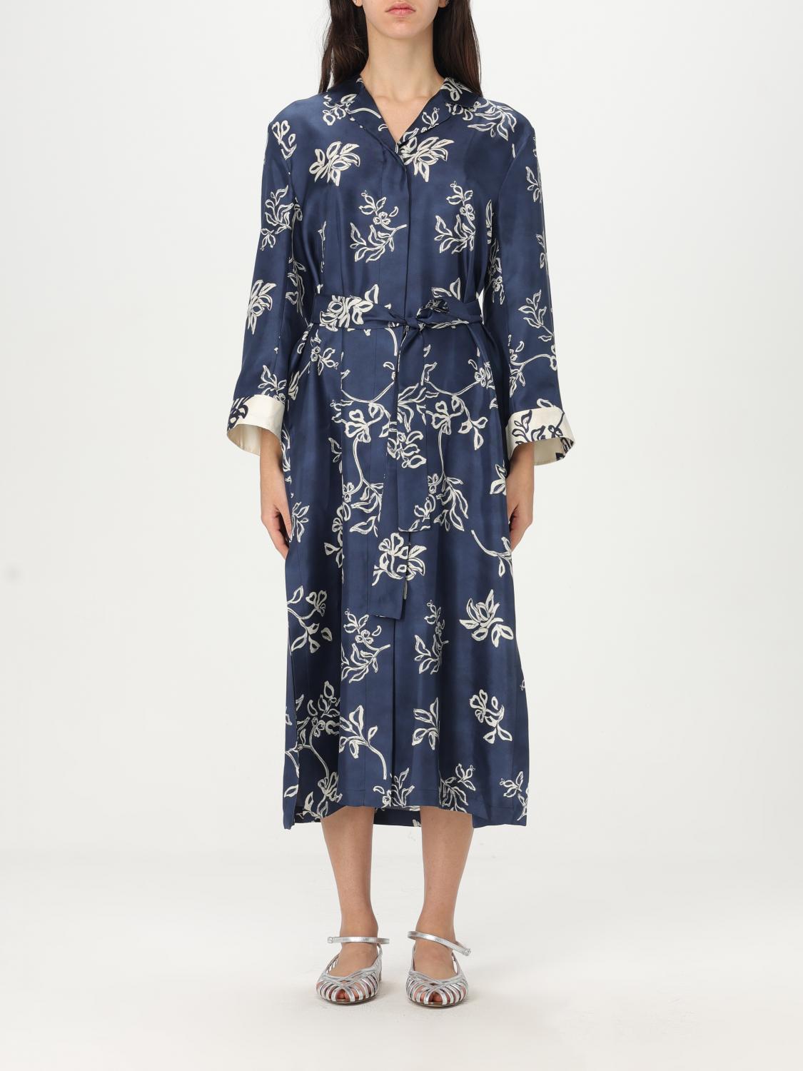 S Max Mara Abito Midi 'timeo' Stile Kimono Blu In Blau