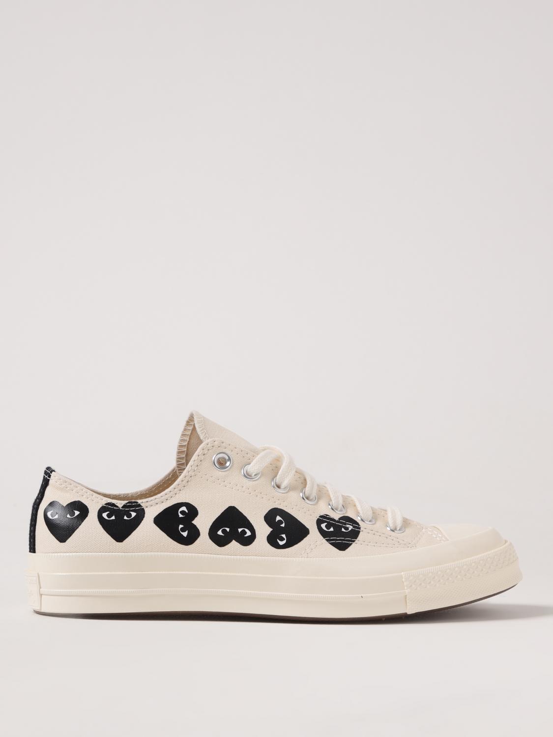 Comme Des Garçons Play X Converse Multi Hearts-print Low-top Sneakers In Weiss