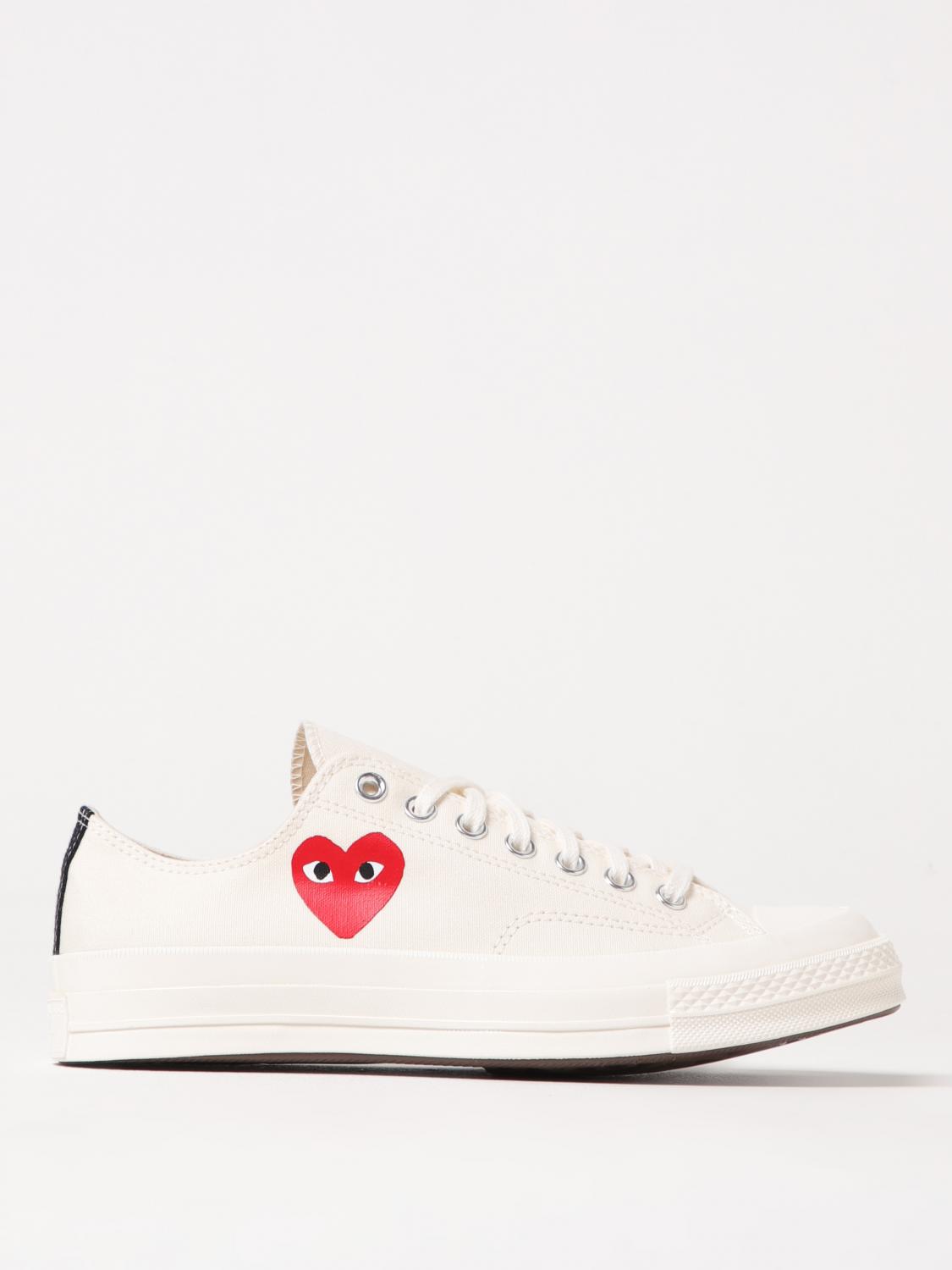 Comme Des Garçons Play X Converse Side Logo-print Sneakers In Weiss