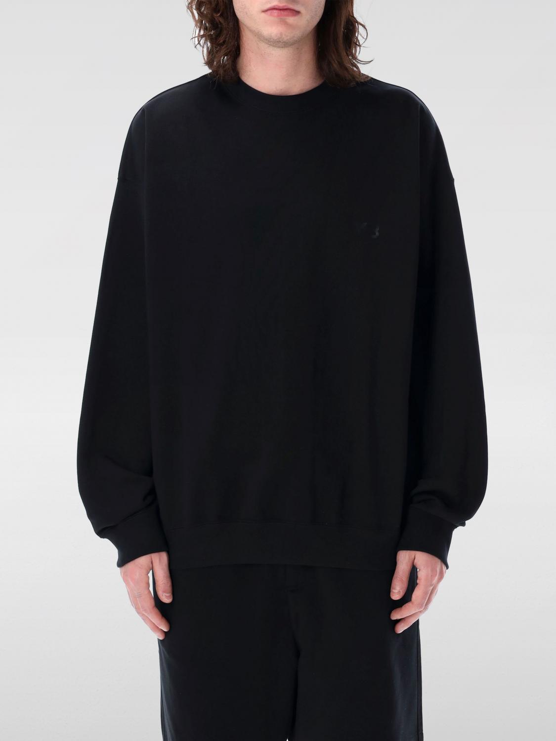 Y-3 Adidas Y 3 Black Crewneck Sweatshirt With Logo In Schwarz