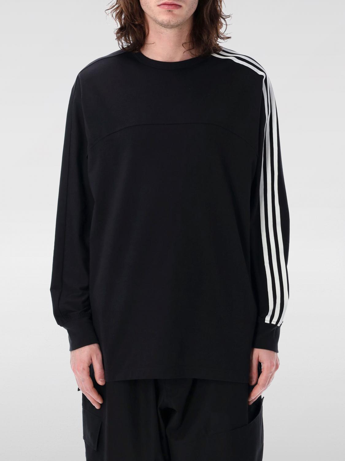 Y-3 Men's 3 Stripe Long Sleeve T-shirt In Schwarz