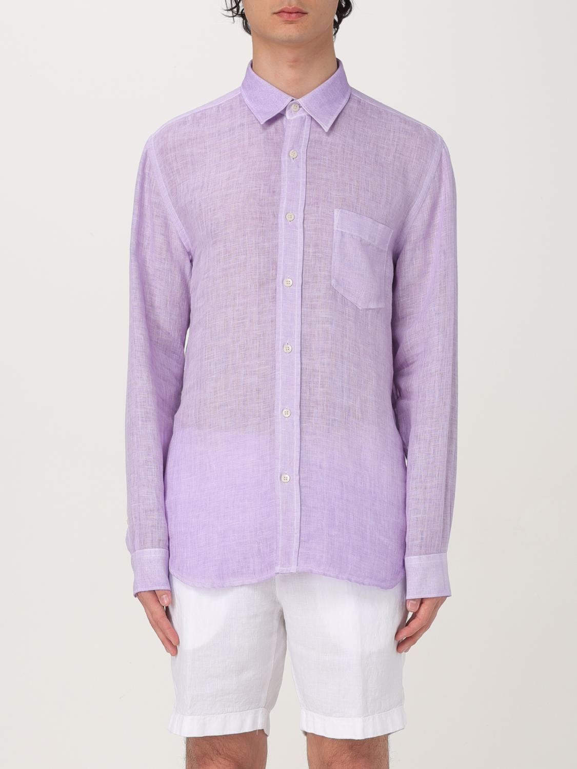 120% Lino Shirt  Men Color Lilac In Lila