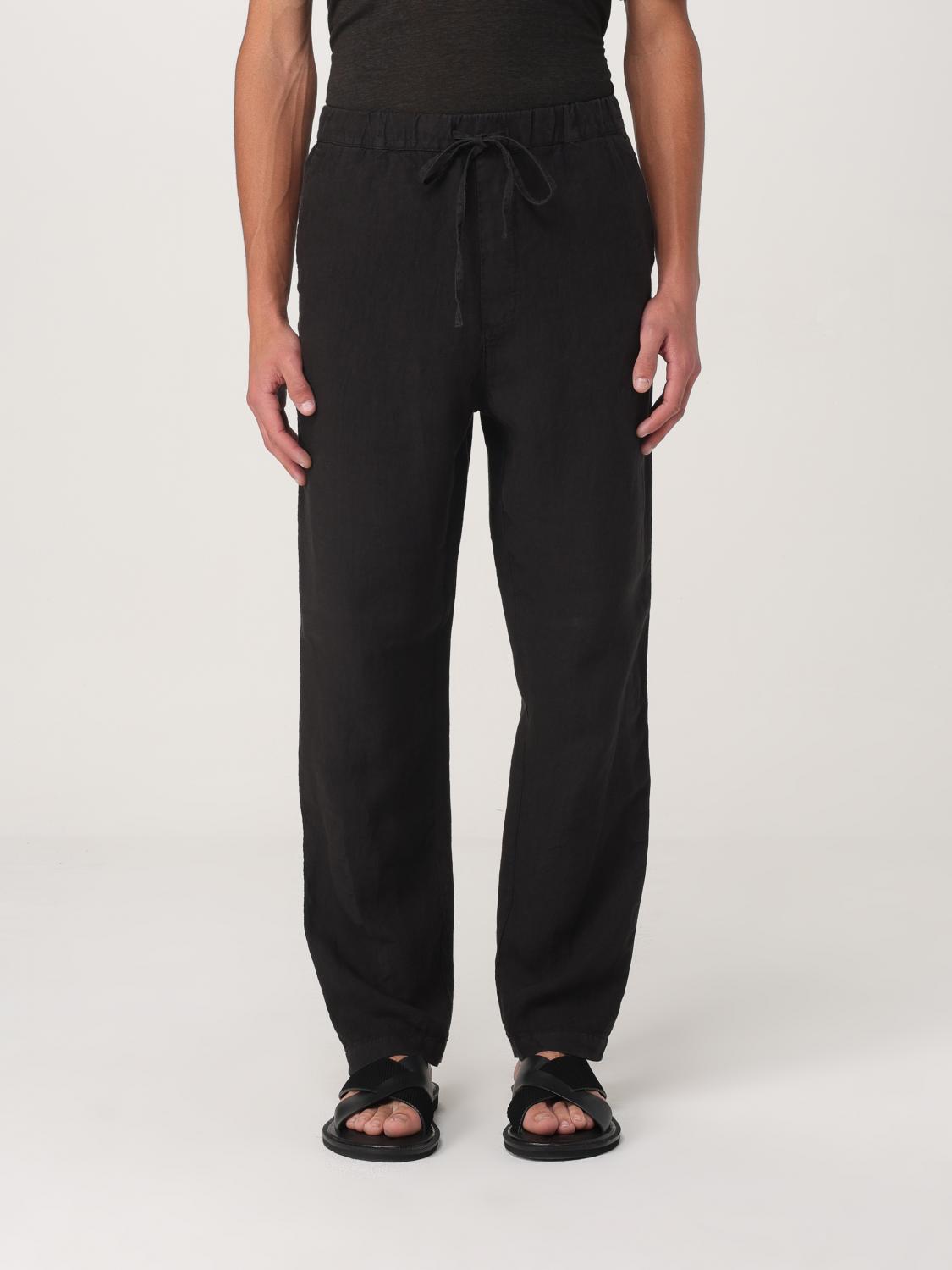 120% Lino Linen Cargo Pants In Schwarz