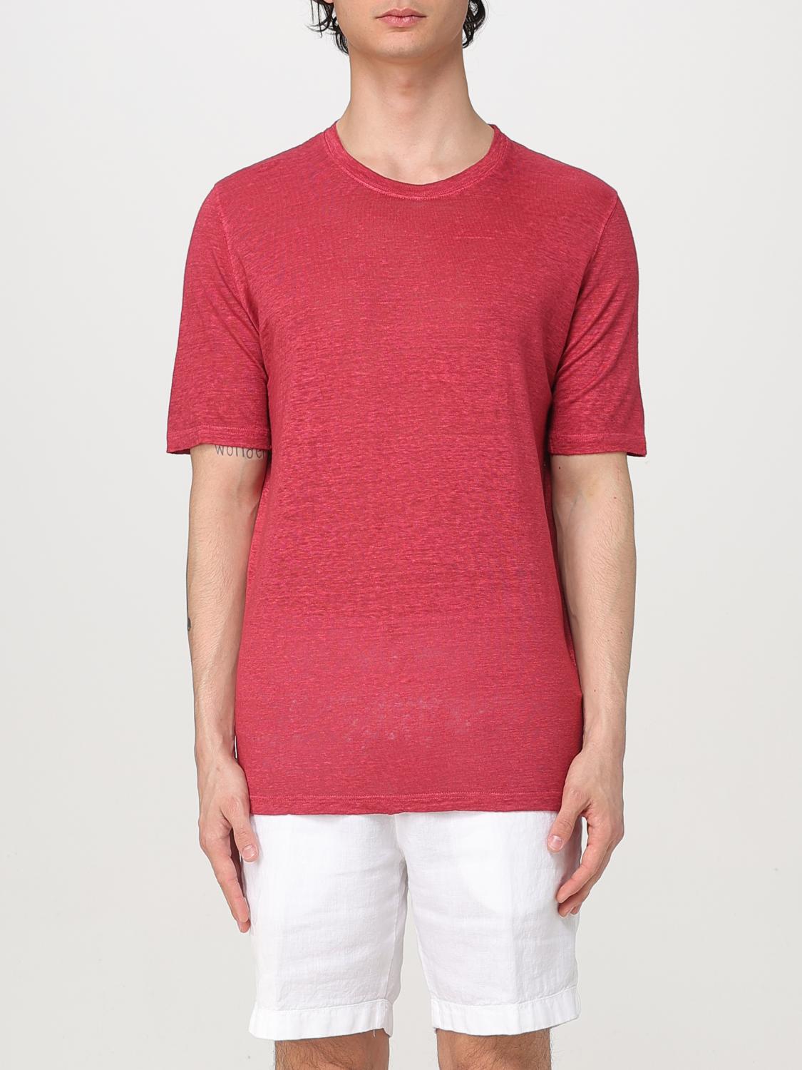 120% Lino T-shirt  Men Color Red In Rot