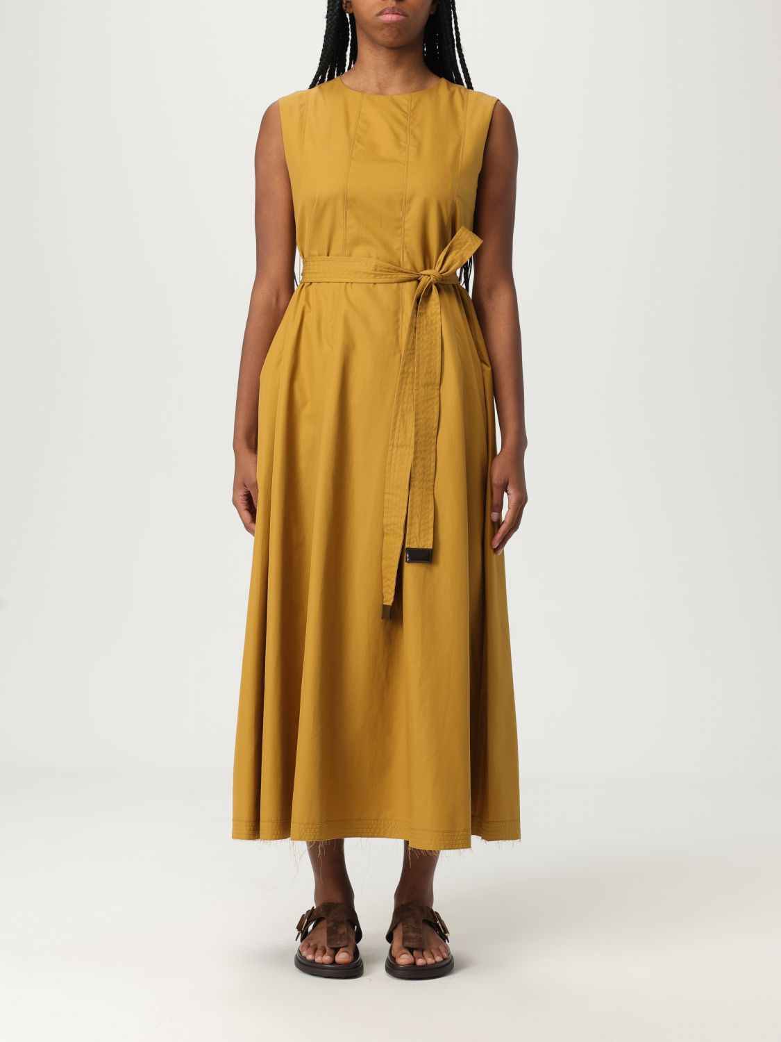 'S MAX MARA DRESS 'S MAX MARA WOMAN COLOR OCHER G71907086