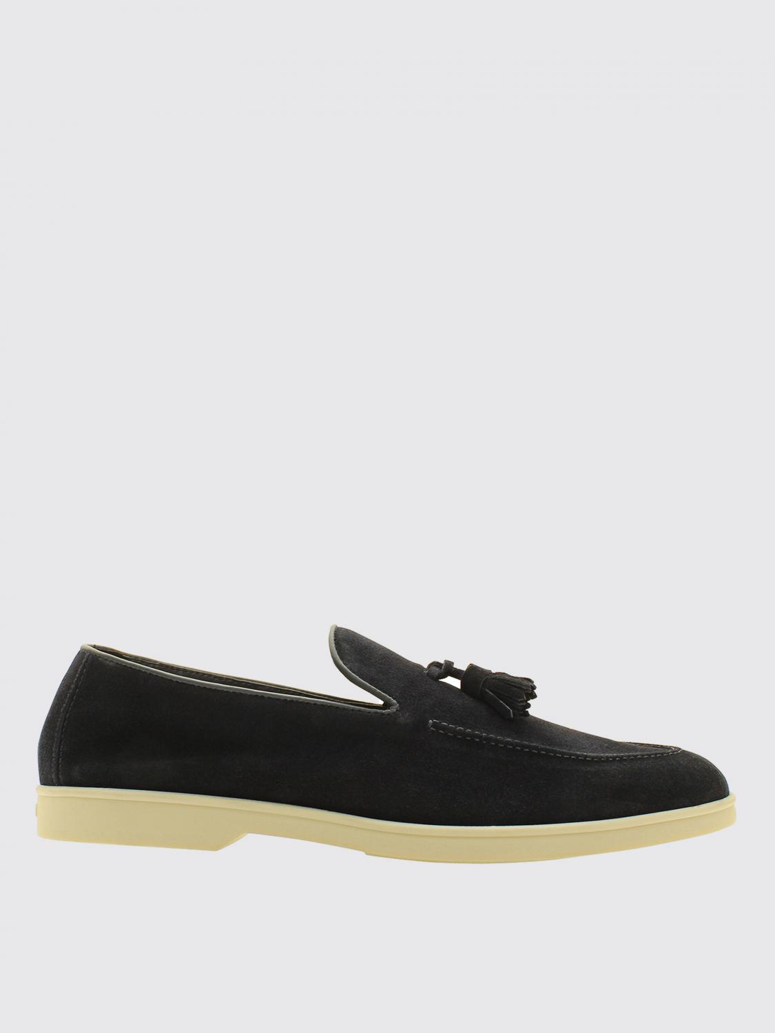 Doucal's Tassel-accent Suede Loafers In Blau