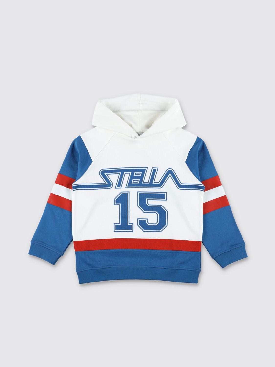 Stella Mccartney Multicolor Sweatshirt For Boy With Logo In Weiss