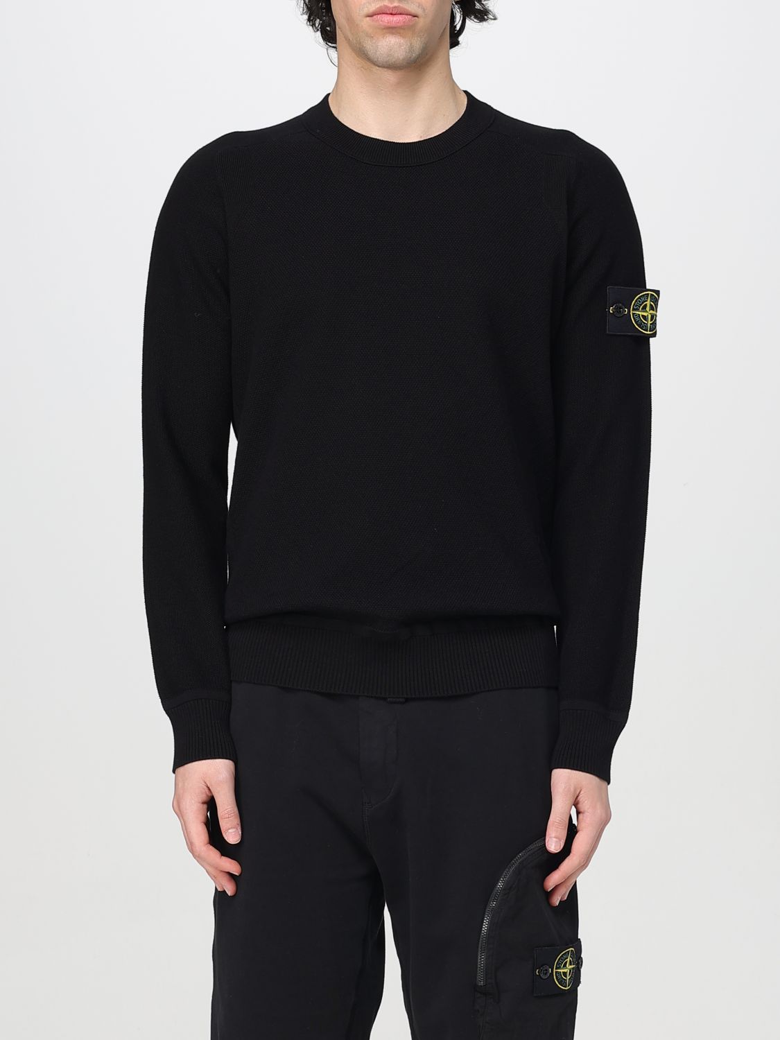Shop Stone Island Sweater Men Color Black In Schwarz