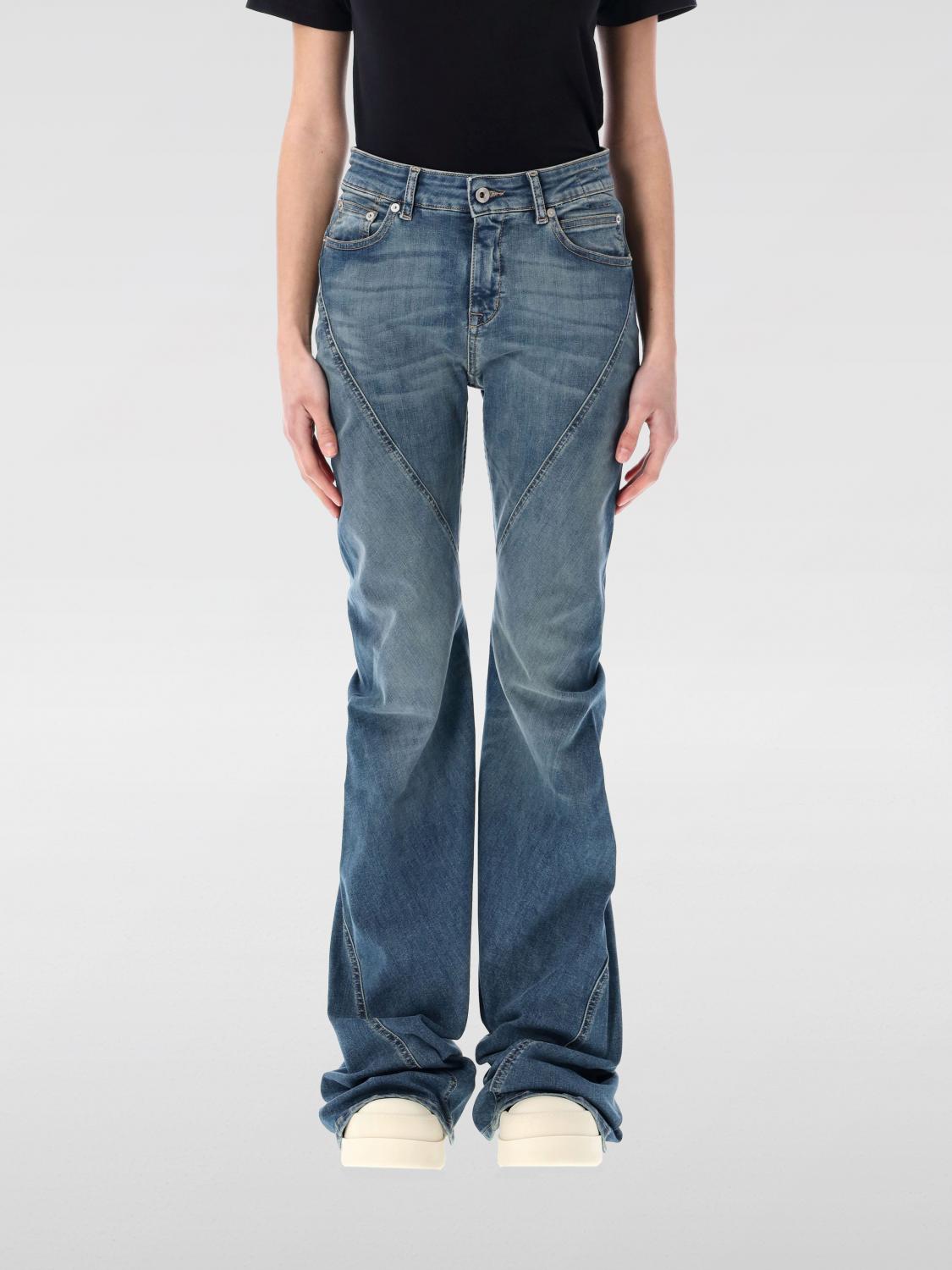Rick Owens Drkshdw Bias Bootcut Jeans In Indigo
