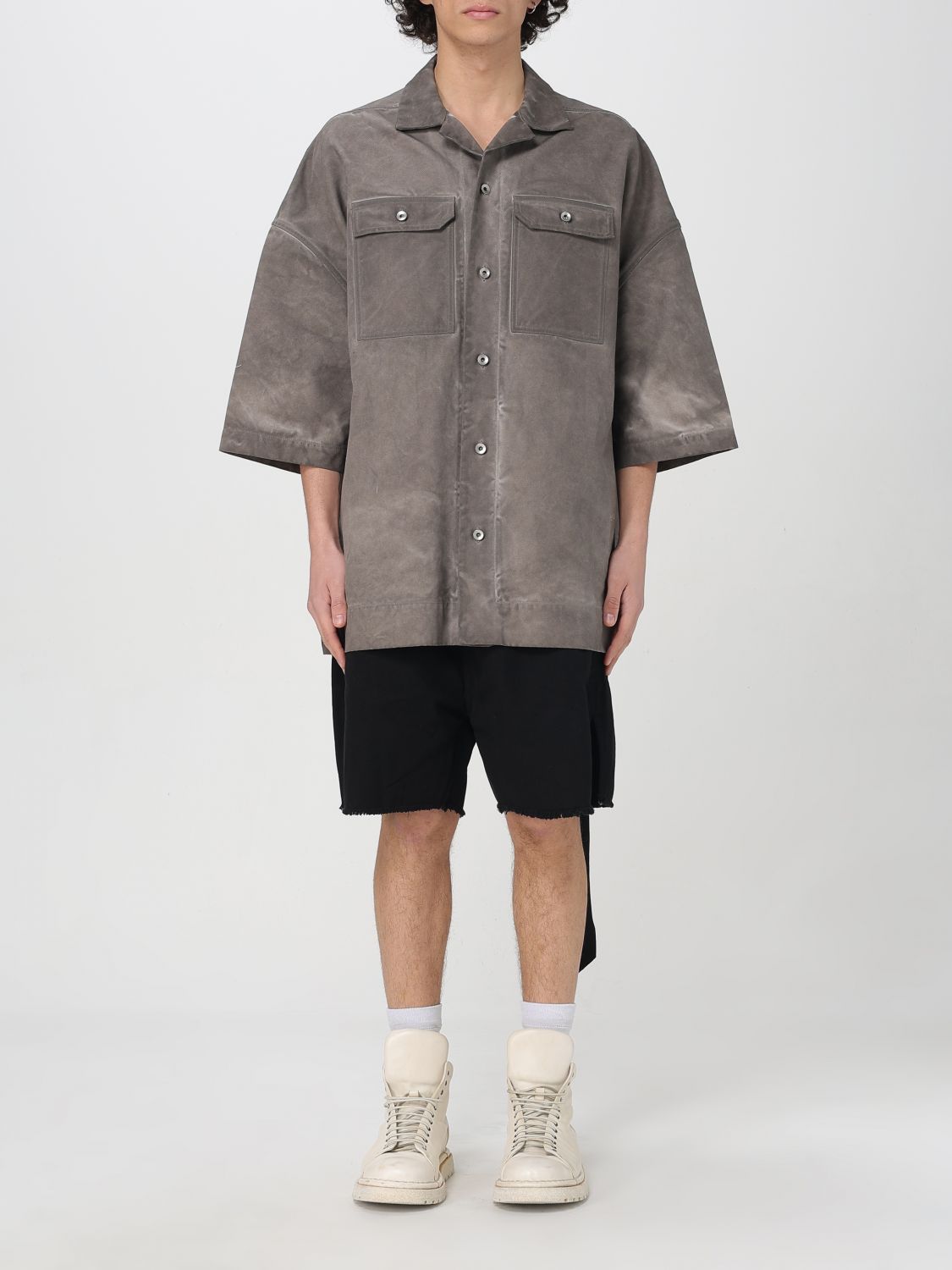Rick Owens Drkshdw Magnum Tommy Shirt In Grey