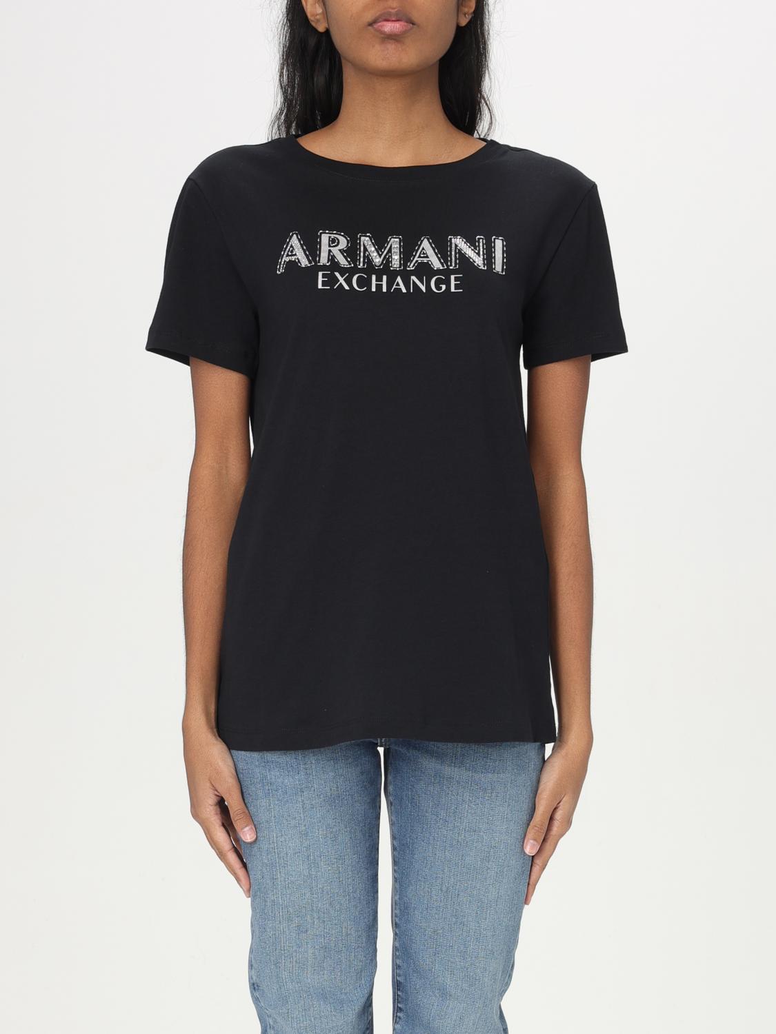 Armani Exchange Regular Fit T-shirts In Black