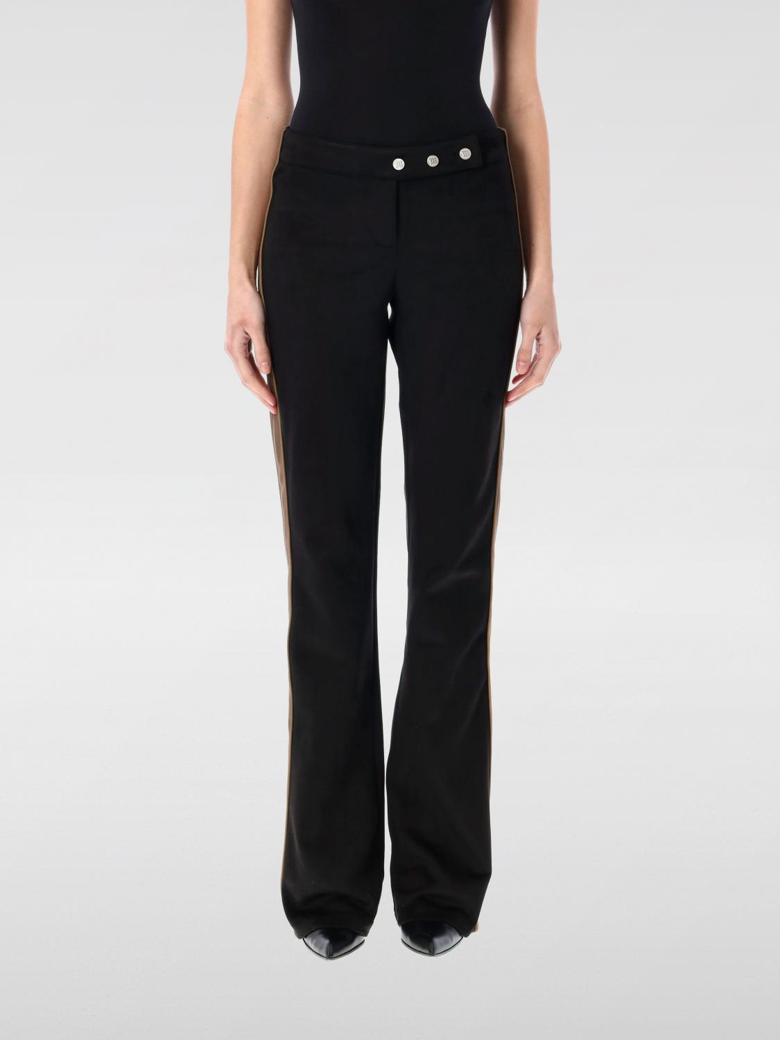 Misbhv Faux Suede Moto Pants In Black