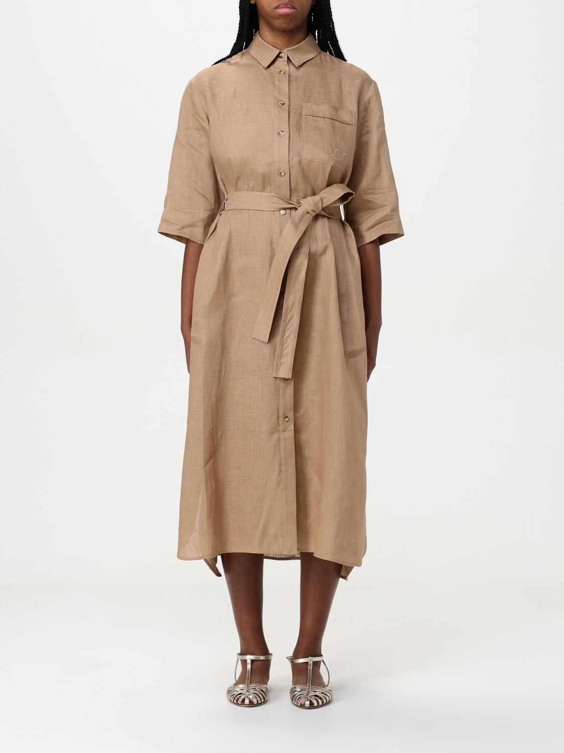Max Mara Salute Midi Dress In Camel