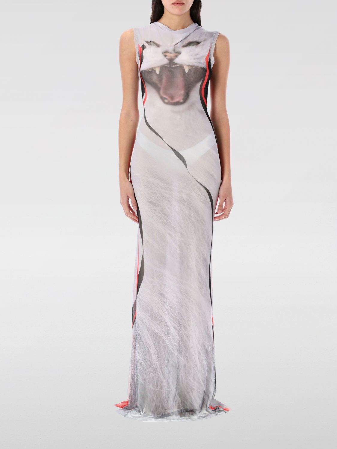 Shop Ottolinger Dress Woman Color Multicolor In Bunt