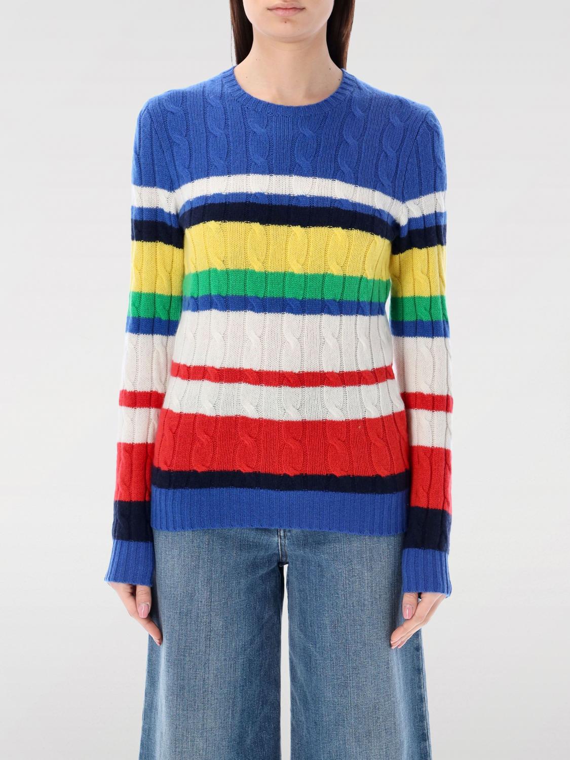 Polo Ralph Lauren Julianna Cashmere Stripe Knitwear In Rot