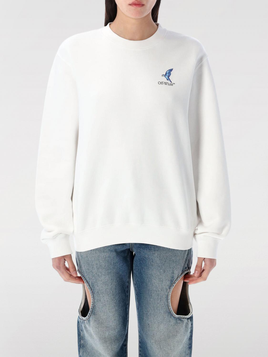 Off-white Women's Fresco Arrow Sweatshirt | Size Medium | 25powba055s25fle001 Color 0110 In Weiss