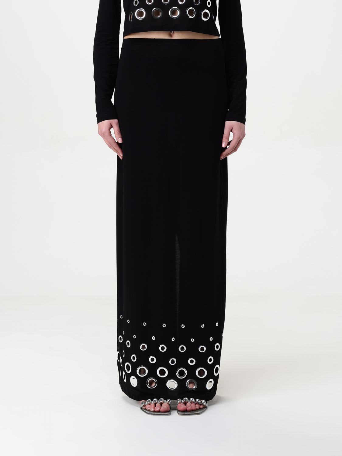 Shop Rabanne Skirt Woman Color Black