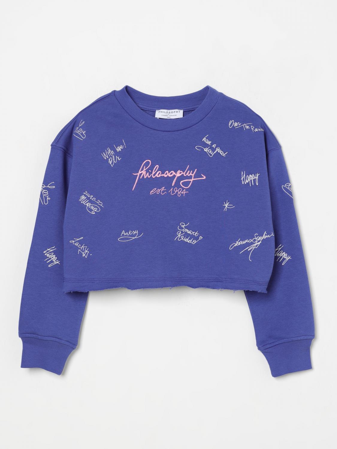 Philosophy Di Lorenzo Serafini Sweater Kids Color Blue In Blue