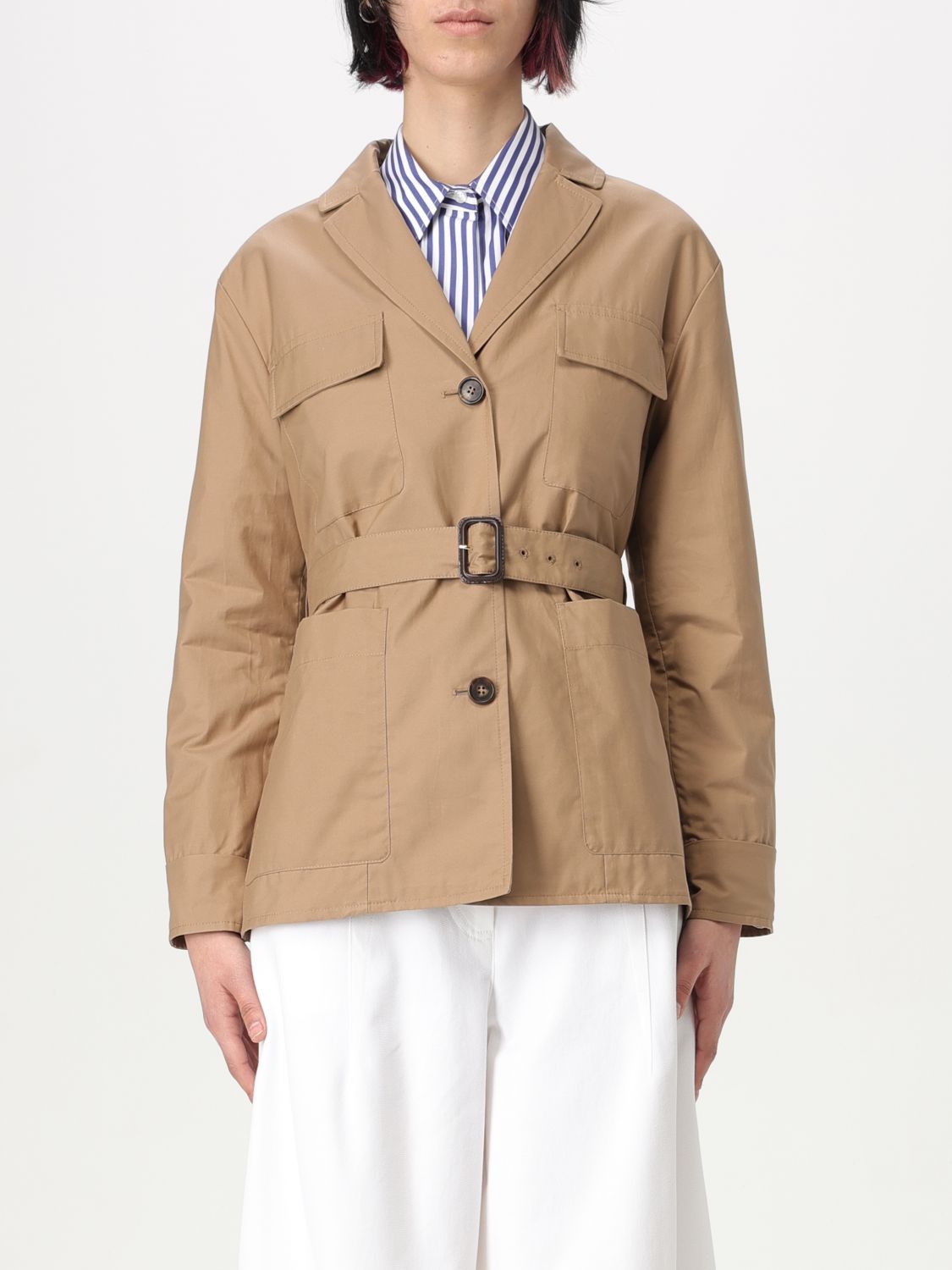 Trench Coat Woman color Camel - 's Max Mara - Modalova