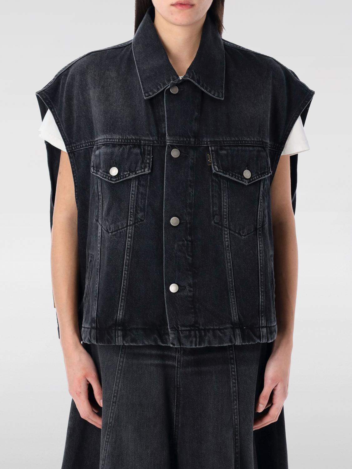 Haikure Black Gail Mid Denim Jacket In Schwarz