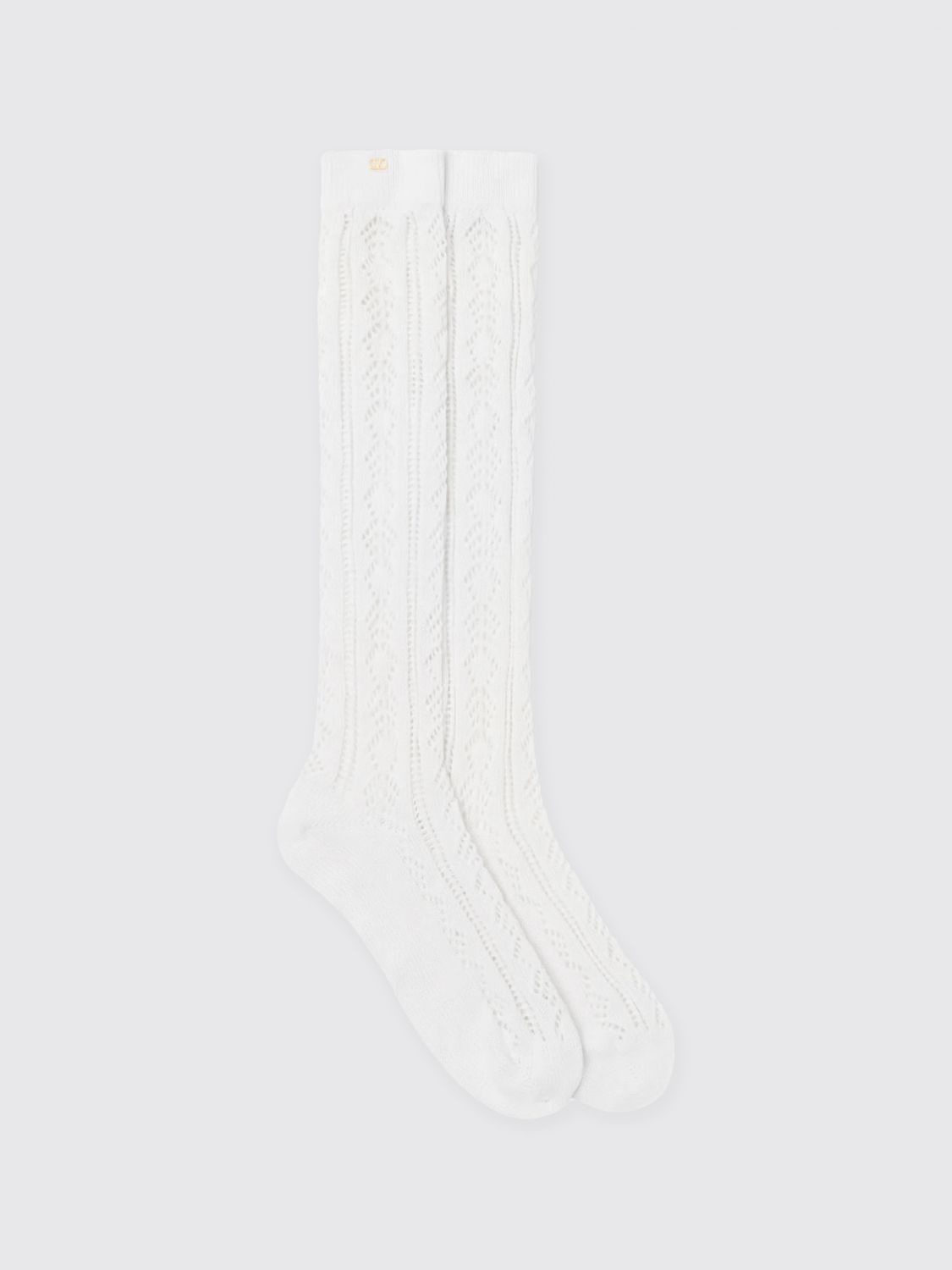 Valentino Perforated Cotton Socks With V-logo