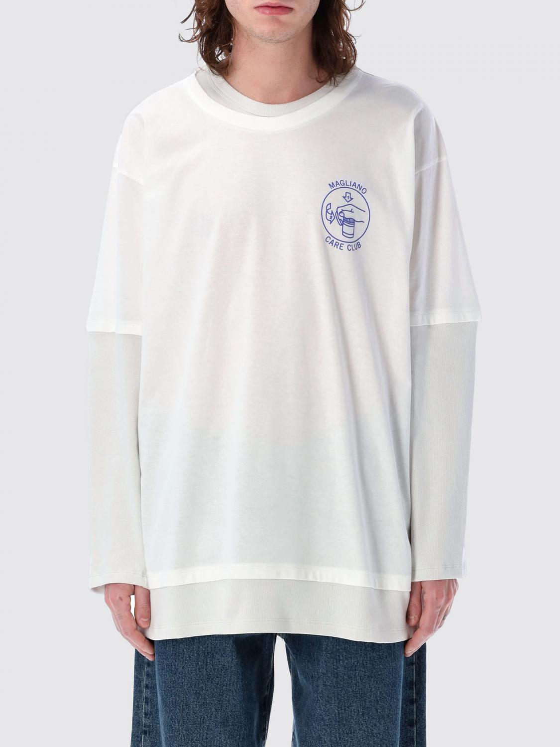 Magliano Double-layer Long-sleeved T-shirt In Weiss
