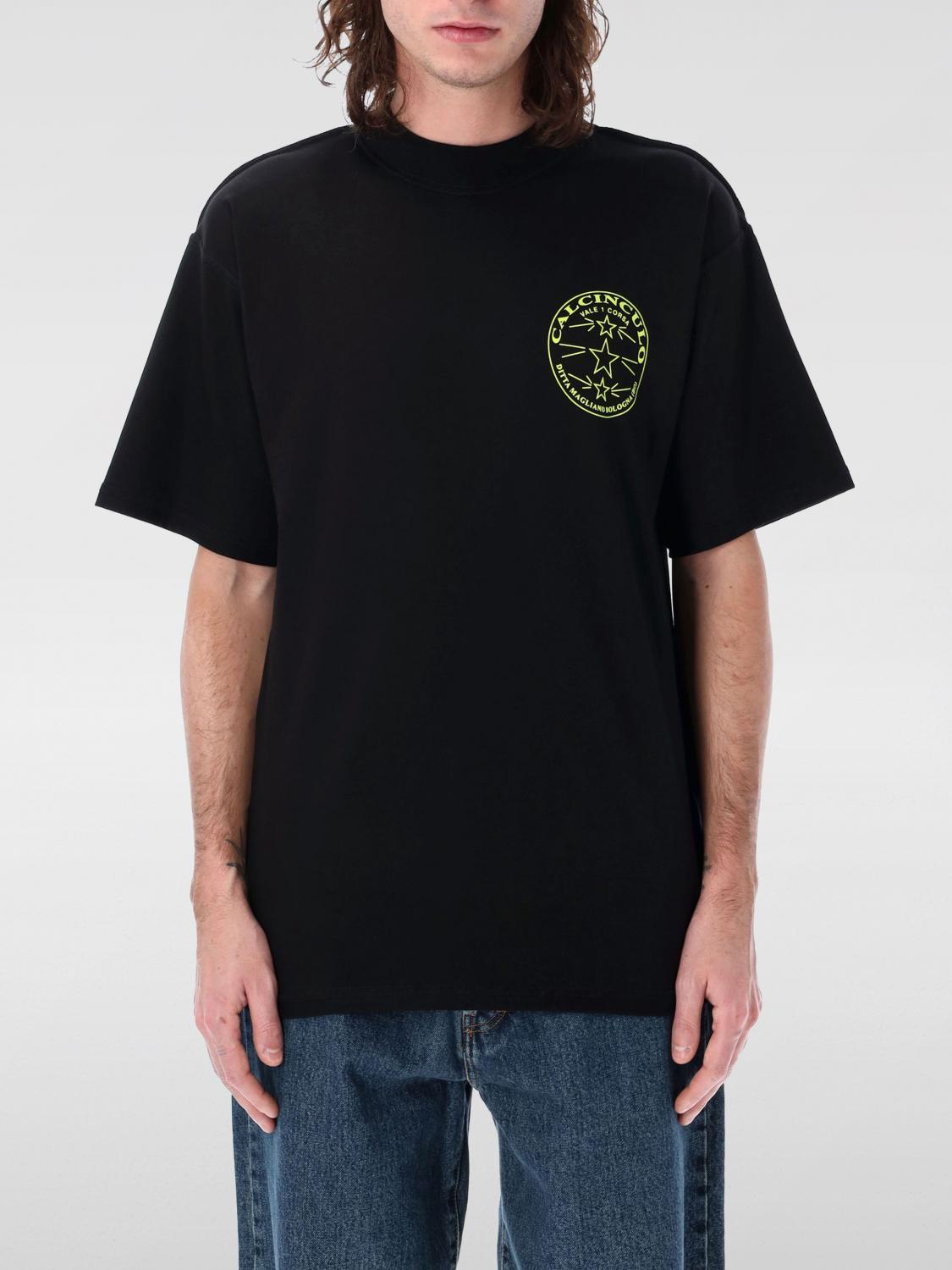 Magliano Calci Crew Neck Graphic Print T-shirt In Schwarz