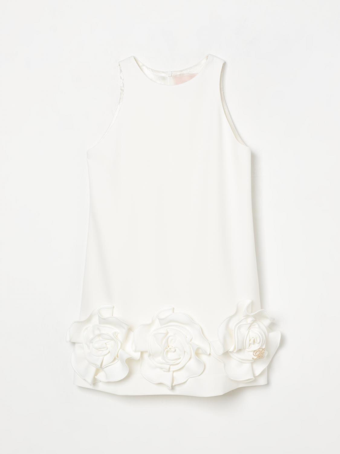 Miss Blumarine Dress Kids Color Ivory In Ivory