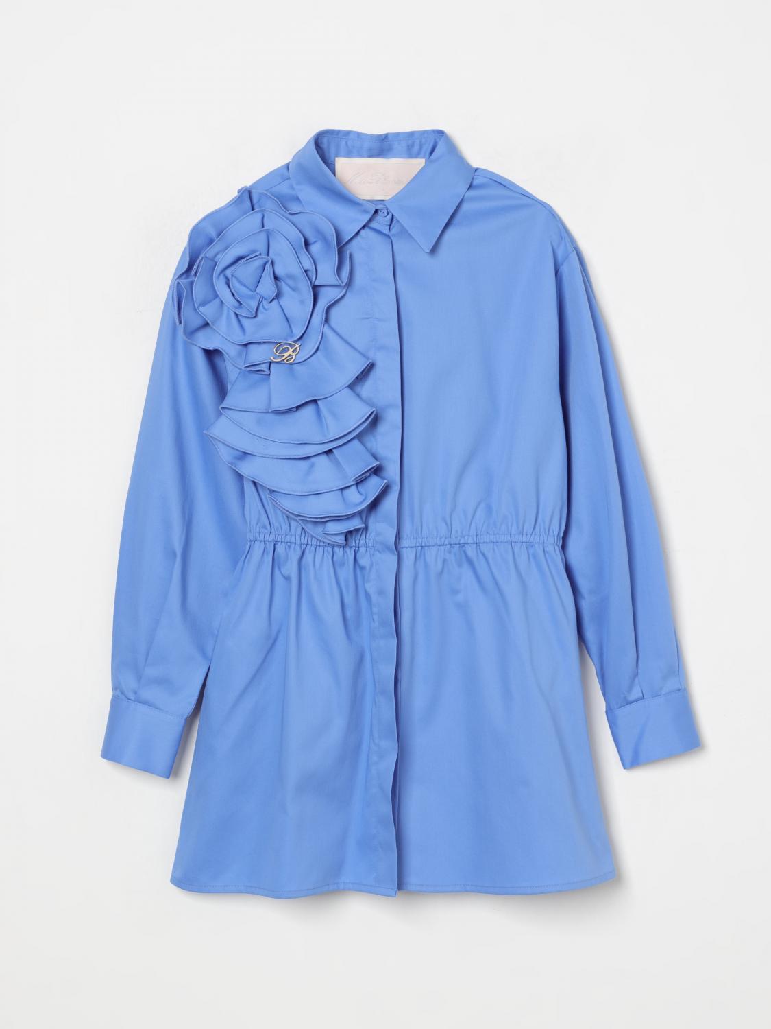 Miss Blumarine Dress Kids Color Blue In Blue
