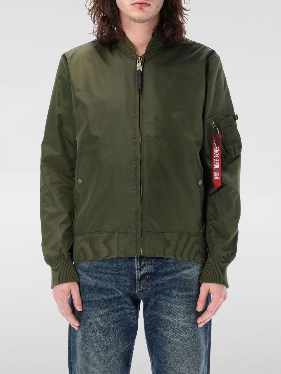 Shop Alpha Industries Jacket Men Color Green In Grün