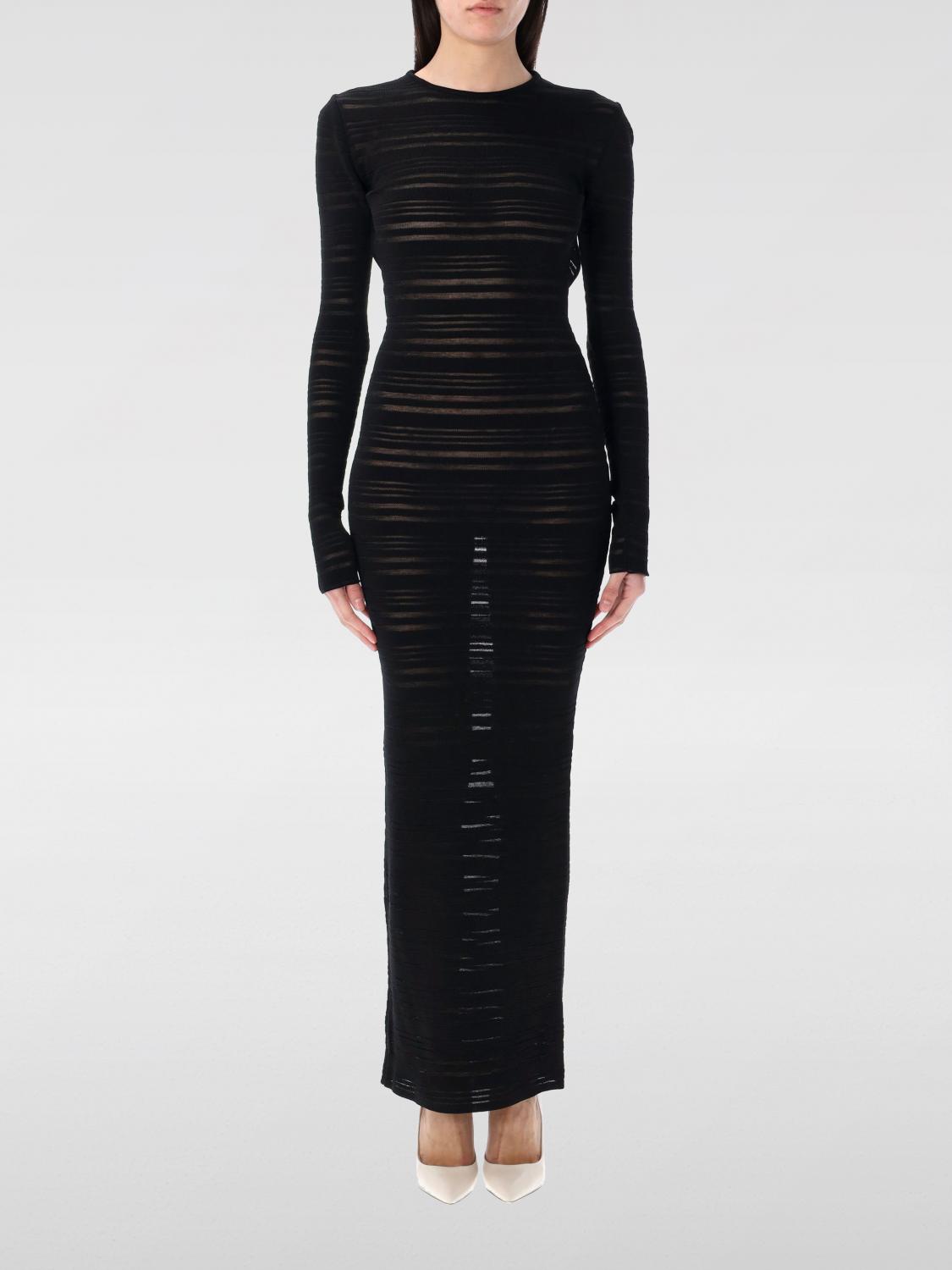 Andreädamo Andreâdamo Ribbed Knit Maxi Dress – Black In Schwarz