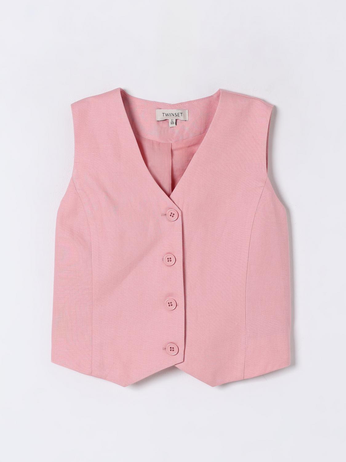 Twinset Vestcoat Kids Color Pink In Pink