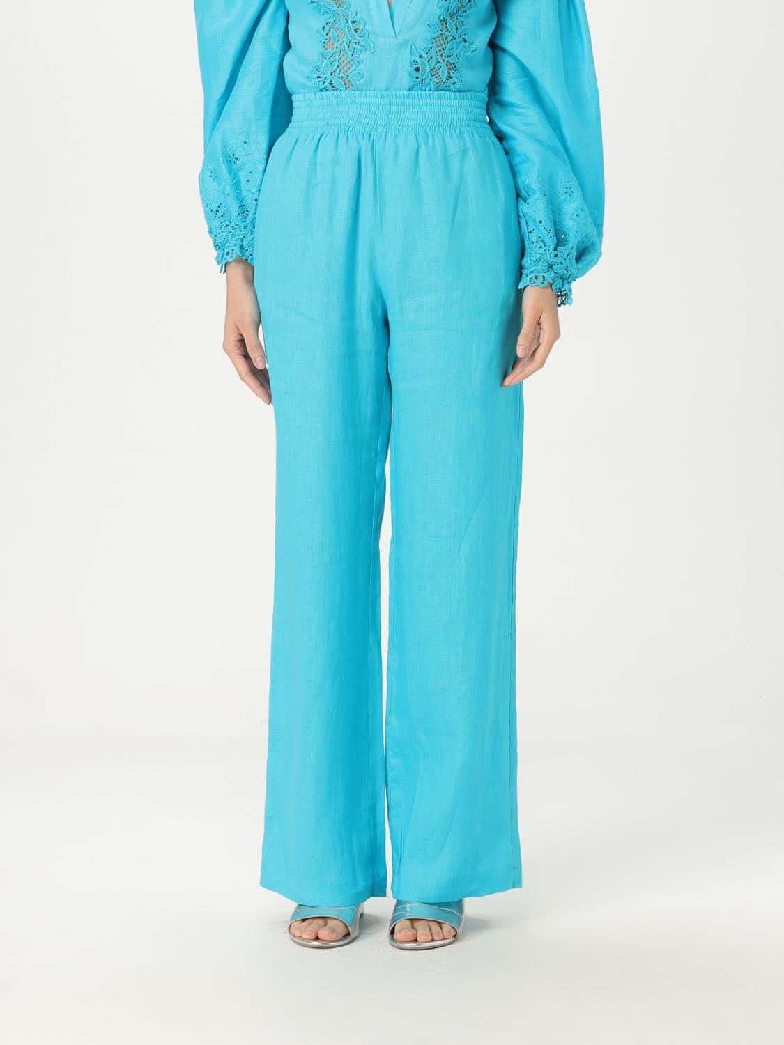 Ermanno Scervino Pants  Woman Color Turquoise In Türkis
