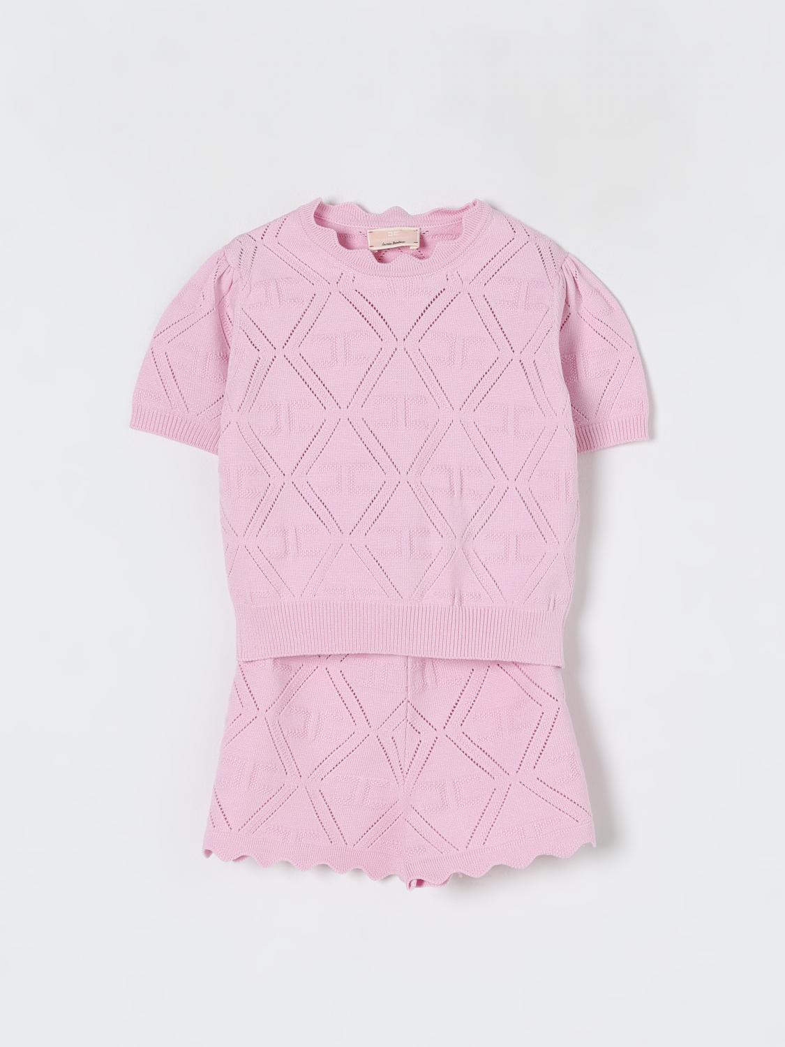 Elisabetta Franchi La Mia Bambina Romper Kids Color Pink In Pink