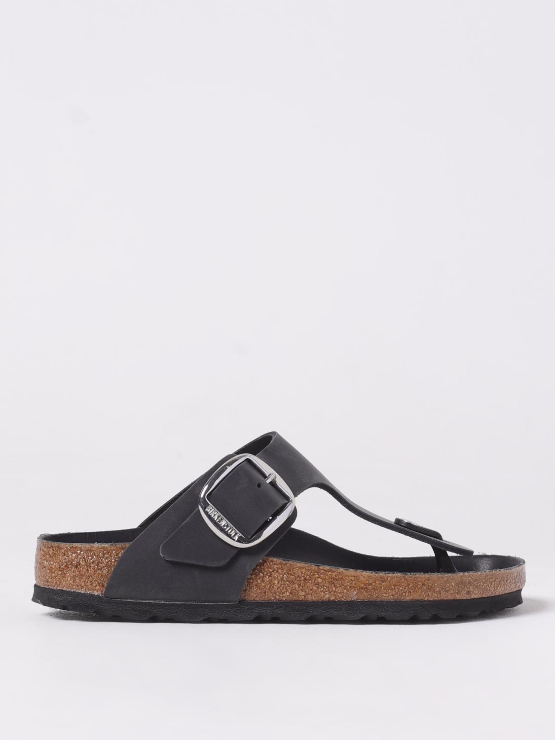 Birkenstock Flache Sandalen Damen Farbe Schwarz In Schwarz