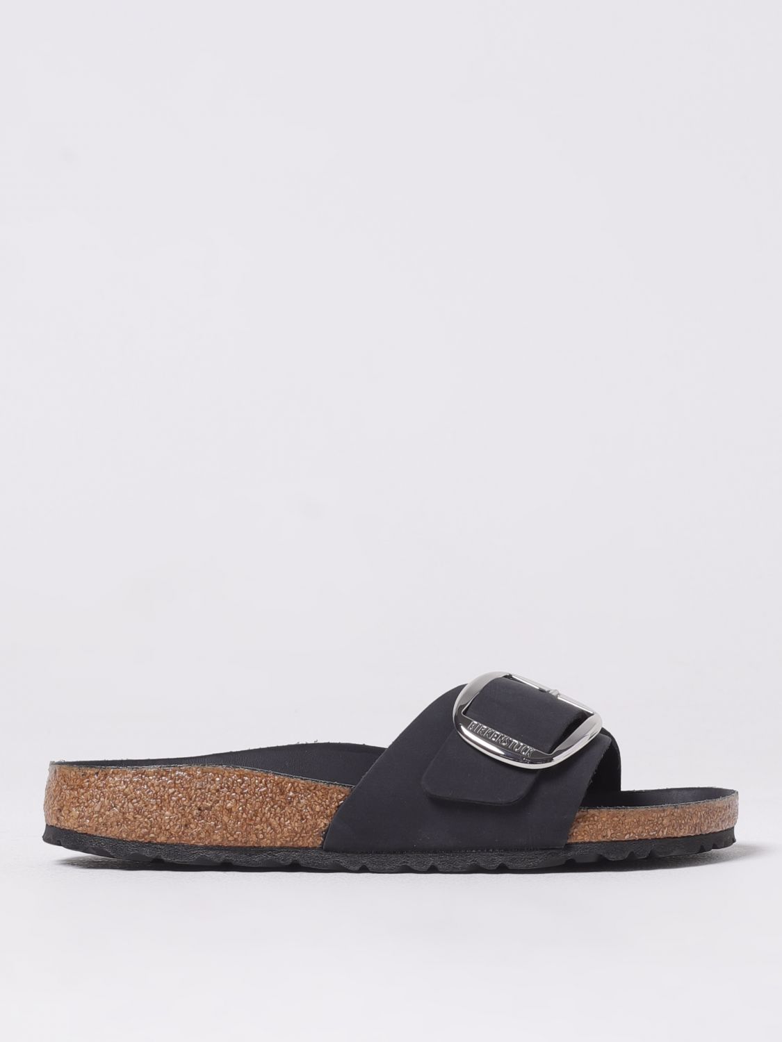 Birkenstock Womens Madrid Big Buckle Oiled Leather In Schwarz